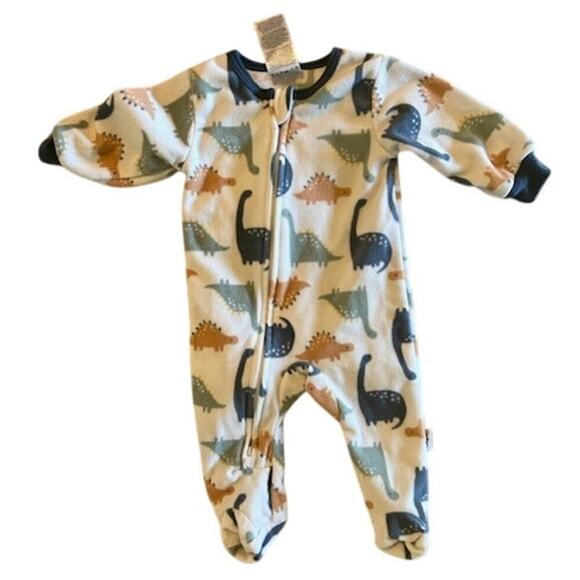 Infant 0–3M  Sleepers + Bear-Ear Knit Hat Gerber, Emily & Oliver, Rugged Bear - Picture 6 of 9